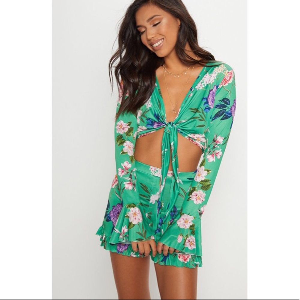 Crop top and pants set